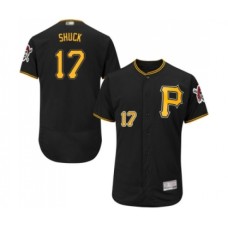 Men's Pittsburgh Pirates #17 JB Shuck Black Alternate Flex Base Authentic Collection Baseball Jersey