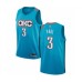 Men's Oklahoma City Thunder #3 Chris Paul Authentic Turquoise Basketball Jersey - City Edition