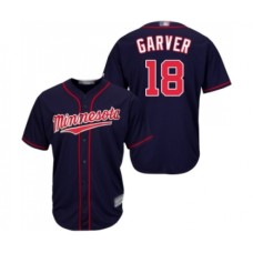 Men's Minnesota Twins #18 Mitch Garver Replica Navy Blue Alternate Road Cool Base Baseball Jersey