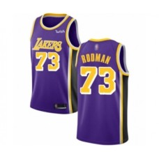 Men's Los Angeles Lakers #73 Dennis Rodman Authentic Purple Basketball Jerseys - Icon Edition