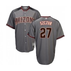 Men's Arizona Diamondbacks #27 Matt Szczur Replica Grey Road Cool Base Baseball Jersey