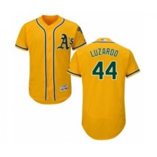 Men's Oakland Athletics #44 Jesus Luzardo Gold Alternate Flex Base Authentic Collection Baseball Player Stitched Jersey