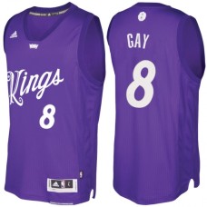 Men's Sacramento Kings #8 Rudy Gay Purple 2016-2017 Christmas Day NBA Swingman Jersey