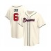 Men's Bobby Cox #6 Atlanta Braves Cream Replica Alternate Stitched Jersey