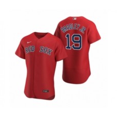 Men's Boston Red Sox #19 Jackie Bradley Jr. Nike Red Authentic 2020 Alternate Stitched Jersey