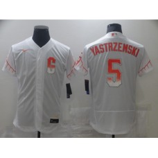 Men's San Francisco Giants #5 Mike Yastrzemski Nike White 2021 City Connect Replica Player Stitched Jersey