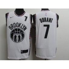 Men's Brooklyn Nets #7 Kevin Durant White Nike Swingman Player Stitched Jersey