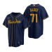 Men's Nike Milwaukee Brewers #71 Josh Hader Navy Alternate Stitched Baseball Jersey