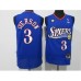 Men's Philadelphia 76ers #3 Dana Barros Blue Swingman Basketball Stitched Jersey