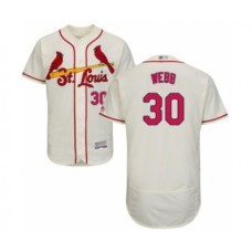 Men's St. Louis Cardinals #30 Tyler Webb Cream Alternate Flex Base Authentic Collection Baseball Player Stitched Jersey