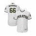 Men's Pittsburgh Pirates #66 Dovydas Neverauskas White Alternate Authentic Collection Flex Base Baseball Player Stitched Jersey