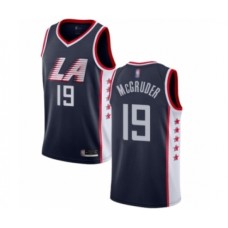 Men's Los Angeles Clippers #19 Rodney McGruder Authentic Navy Blue Basketball Jersey - City Edition