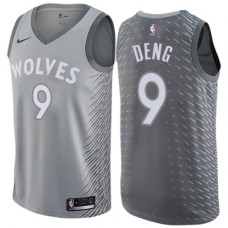 Men's Nike Minnesota Timberwolves #9 Luol Deng Swingman Gray NBA Jersey - City Edition