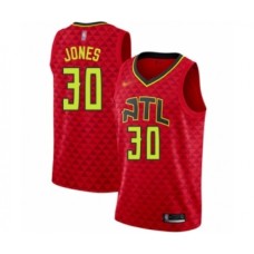 Men's Atlanta Hawks #30 Damian Jones Authentic Red Basketball Stitched Jersey Statement Edition