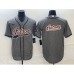 Men's Houston Astros Blank Grey Gridiron With Patch Cool Base Stitched Baseball Jersey