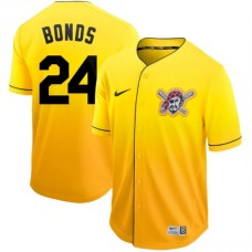 Men's Nike Pittsburgh Pirates #24 Barry Bonds Nike Gold Fade Stitched Jersey