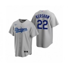 Men's Los Angeles Dodgers #22 Clayton Kershaw Nike Gray Replica Alternate Stitched Jersey