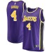 Men's Los Angeles Lakers #4 Alex Caruso Fanatics Branded Purple 2020-21 Fast Break Replica Stitched Jersey