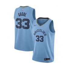 Men's Memphis Grizzlies #33 Marc Gasol Authentic Blue Finished Basketball Stitched Jersey Statement Edition