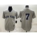 Men's New York Yankees #7 Mickey Mantle 2021 Grey Field of Dreams Cool Base Stitched Baseball Jersey