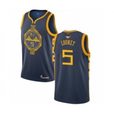 Men's Golden State Warriors #5 Kevon Looney Swingman Navy Blue Basketball 2019 Basketball Finals Bound Jersey - City Edition