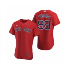 Men's Boston Red Sox #99 Alex Verdugo Nike Red Authentic 2020 Alternate Stitched Jersey