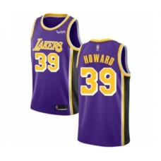 Men's Los Angeles Lakers #39 Dwight Howard Authentic Purple Basketball Stitched Jersey - Statement Edition