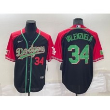 Men's Los Angeles Dodgers #34 Fernando Valenzuela Black Mexican Heritage Culture Night Nike Stitched Jersey