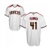 Men's Arizona Diamondbacks #41 Wilmer Flores Replica White Home Cool Base Baseball Jersey