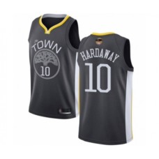 Men's Golden State Warriors #10 Tim Hardaway Swingman Black 2019 Basketball Finals Bound Basketball Jersey - Statement Edition