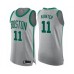 Men's Boston Celtics #11 Enes Kanter Authentic Gray Basketball Jersey - City Edition