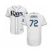 Men's Tampa Bay Rays #72 Yonny Chirinos Home White Home Flex Base Authentic Collection Baseball Player Stitched Jersey