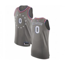 Men's Philadelphia 76ers #0 Josh Richardson Authentic Gray Basketball Jersey - City Edition