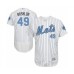 Men's New York Mets #49 Tyler Bashlor Authentic White 2016 Father's Day Fashion Flex Base Baseball Player Stitched Jersey