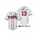 Men's 2019 Armed Forces Day Ronald Acuna Jr. #13 Atlanta Braves White Cool Base Stitched Jersey