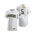 Men's Arizona Diamondbacks #5 Eduardo Escobar Nike White Authentic Golden Edition Stitched Jersey