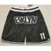 Men's Brooklyn Nets #11 Kyrie Irving Black Just Don Swingman Shorts