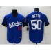 Men's Nike Los Angeles Dodgers #50 Mookie Betts Blue Game City Player Stitched Jersey