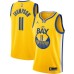 Men's Golden State Warriors #11 Klay Thompson Jordan Brand Gold 2020-21 Swingman Stitched Jersey