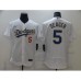 Men's Nike Los Angeles Dodgers #5 Corey Seager White Champions Authentic Stitched Jersey