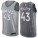 Men's Nike Minnesota Timberwolves #43 Anthony Tolliver Swingman Gray NBA Jersey - City Edition