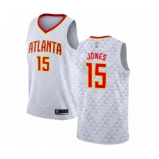 Men's Atlanta Hawks #15 Damian Jones Authentic White Basketball Jersey - Association Edition