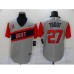 Men's Los Angeles Angels of Anaheim #27 Mike Trout Grey Flex Base Authentic Stitched Jersey