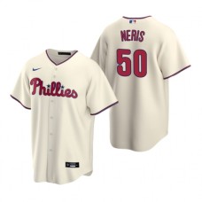 Men's Nike Philadelphia Phillies #50 Hector Neris Cream Alternate Stitched Baseball Jersey