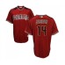 Men's Arizona Diamondbacks #14 Caleb Joseph Replica Red Brick Alternate Cool Base Baseball Jersey