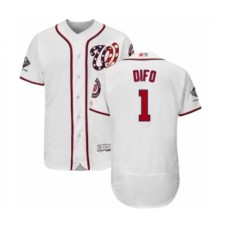 Men's Washington Nationals #1 Wilmer Difo White Home Flex Base Authentic Collection 2019 World Series Champions Baseball Stitched Jersey