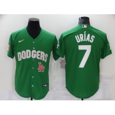 Men's Los Angeles Dodgers #7 Julio Urias Green Game Stitched Jersey