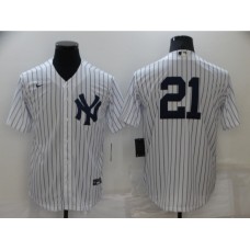 Men's New York Yankees #21 Paul O'Neill White Home Flex Base Authentic Collection Stitched Jersey