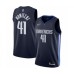 Men's Dallas Mavericks #41 Dirk Nowitzki Authentic Navy Finished Basketball Stitched Jersey - Statement Edition