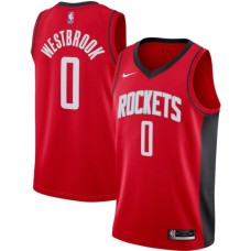 Men's Houston Rockets #0 Russell Westbrook Nike Red 2020-21 Swingman Stitched Jersey